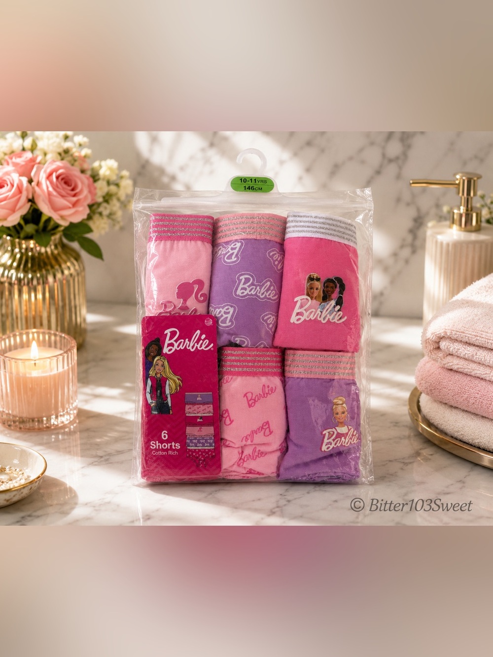 Girls’ Cotton Underwear Bundle | Primark Hearts Briefs & Barbie Shorts Set